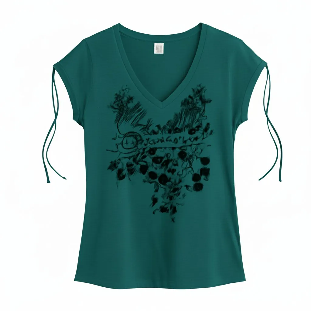 Bulk Graphic Print V-Neck T-Shirt Manufacturer | Custom Apparel for USA & Europe